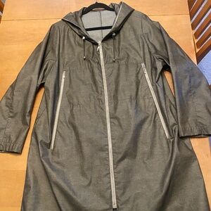 Pret Pour Partir Cotton Blend Oversized Raincoat Grey EU 38